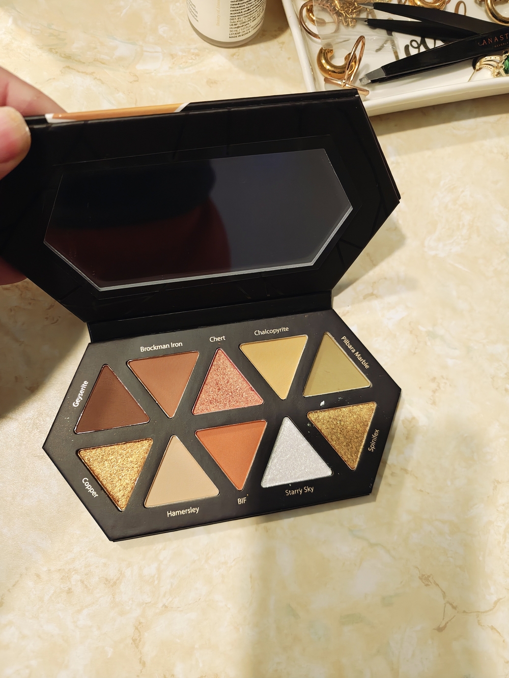 Geologie Warm Metallics Eyeshadow Palette - Gold & Orange Shades